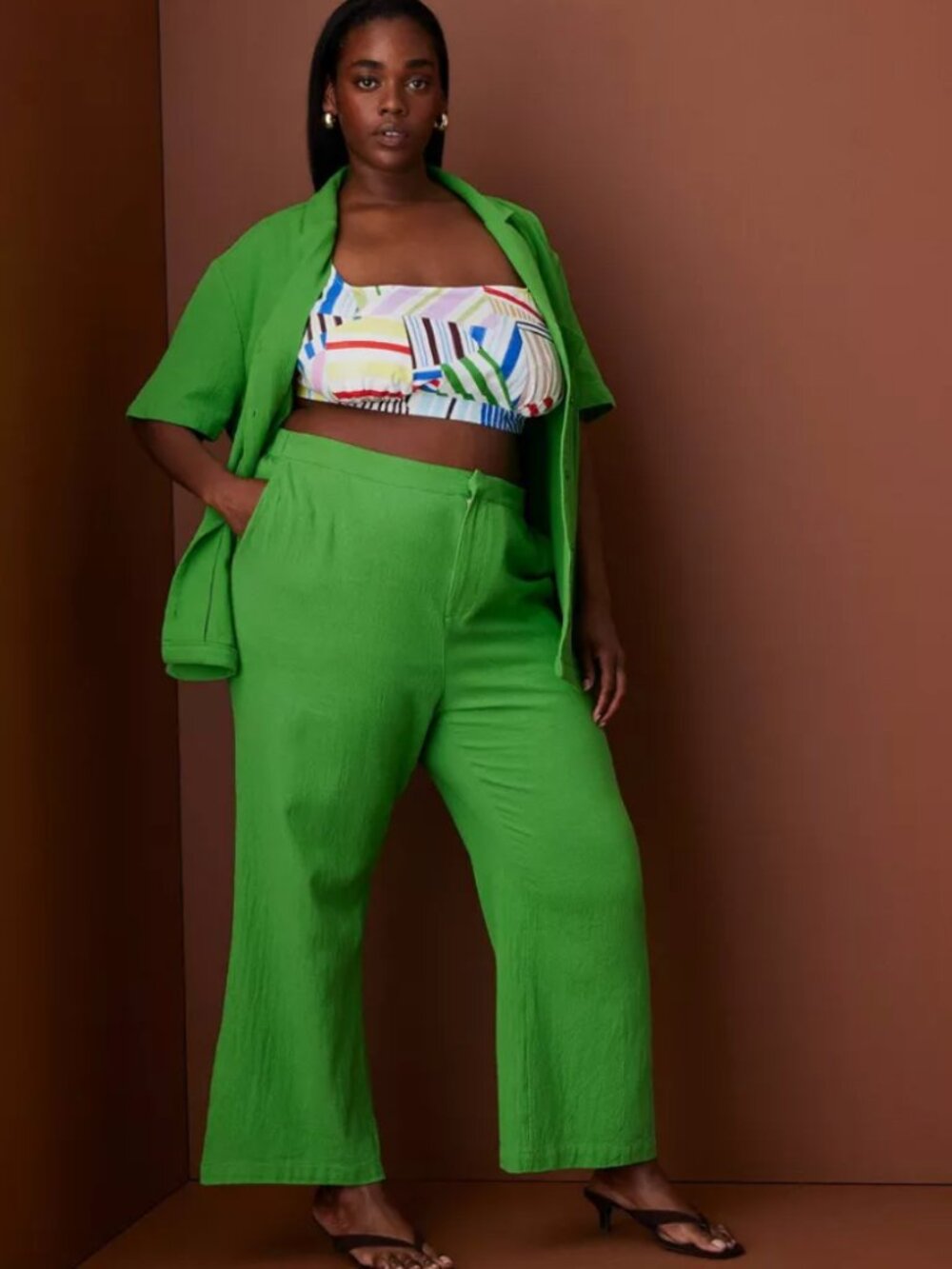Women's Kick Flare Trousers - Rosie Assoulin x Target Green 18